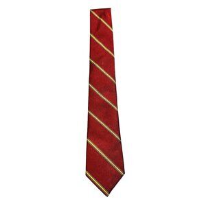Rag & Bone Narrow Tie in Red Yellow Vertical Stripe